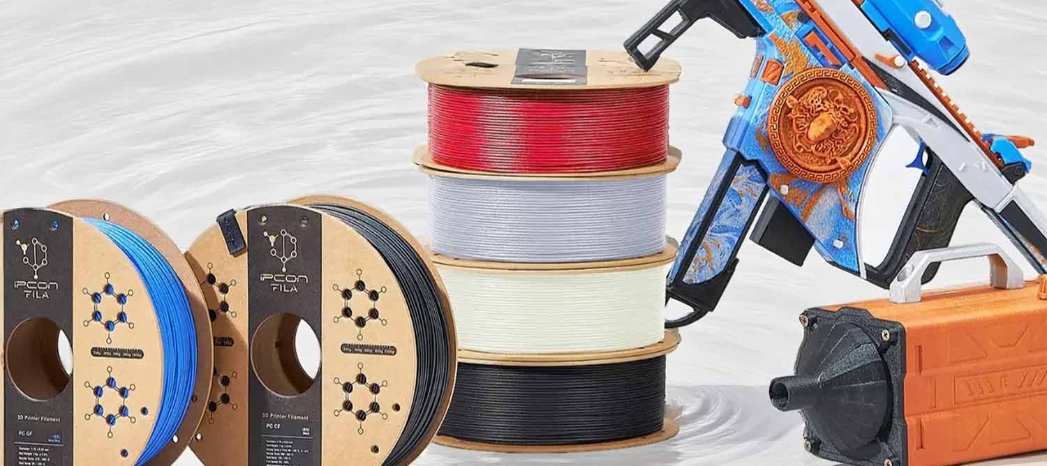 IPCONN PC CF 3D Printing Filament, Carbon Fiber Reinforced PC Filament pc cf, pc cf filament, best pc cf filament